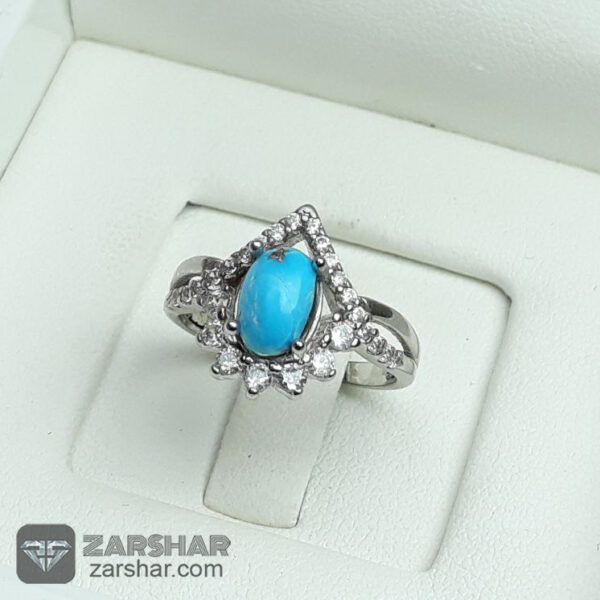 عکس انگشتر فیروزه نیشابوری زنانه