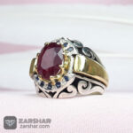 عکس انگشتر یاقوت سرخ مخراج یاقوت کبود