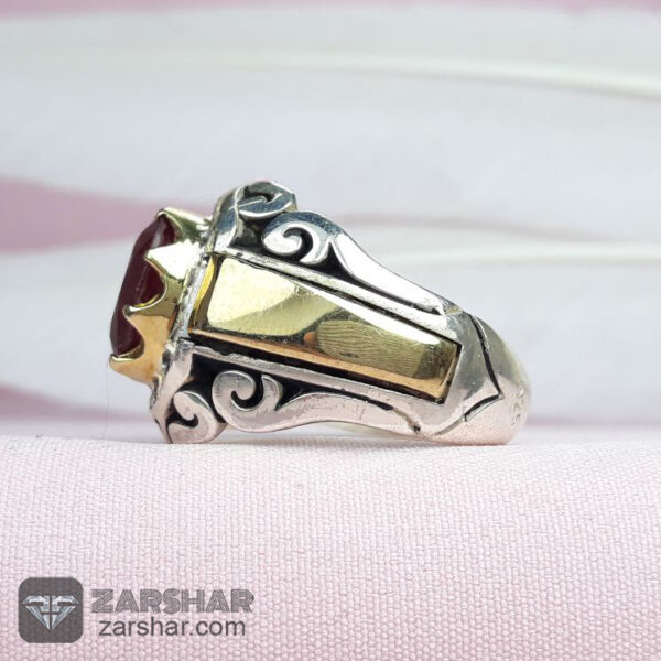 عکس انگشتر یاقوت سرخ مخراج یاقوت کبود
