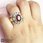 عکس انگشتر یاقوت سرخ مخراج یاقوت کبود