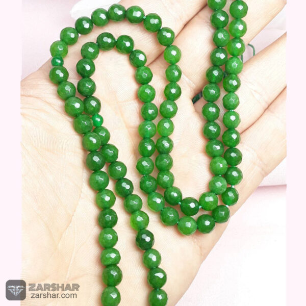 عکس تسبیح جید سبز ۱۰۱ دانه