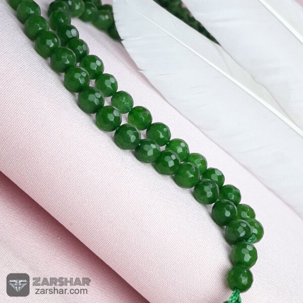 تسبیح جید سبز ۱۰۱ دانه عکس تسبیح جید سبز ۱۰۱ دانه