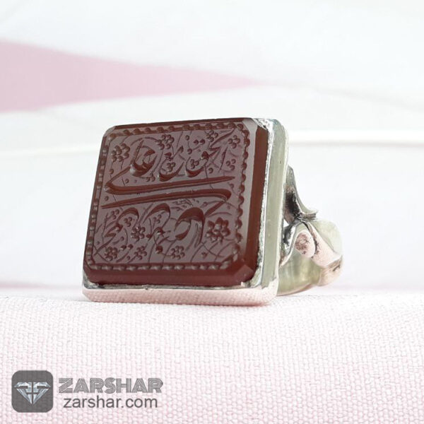 عکس انگشتر عقیق یمنی خطی