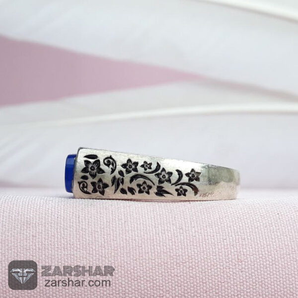 عکس انگشتر عقیق آبی الملک الله