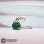 عکس انگشتر عقیق سبز زنانه و من یتق الله