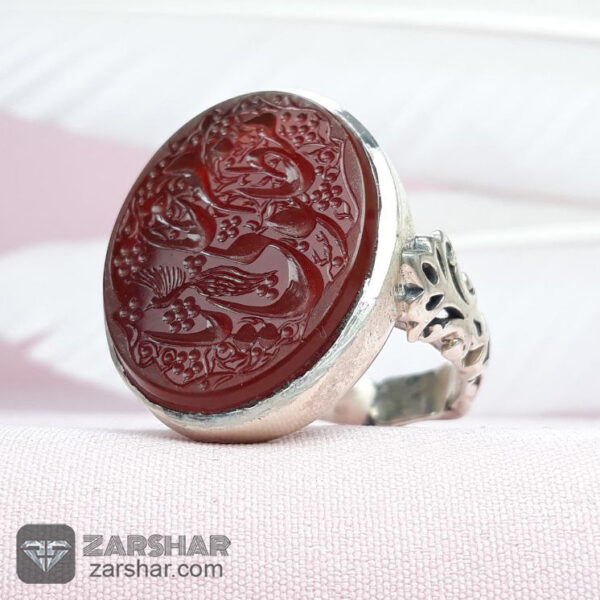 انگشتر عقیق سرخ مظلوم یا علی عکس انگشتر عقیق سرخ مظلوم یا علی