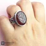 عکس انگشتر عقیق کبدی خراسانی یا زهرا