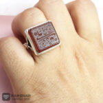 عکس انگشتر عقیق یمنی خطی