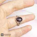 عکس انگشتر عقیق یمنی زنانه خطی