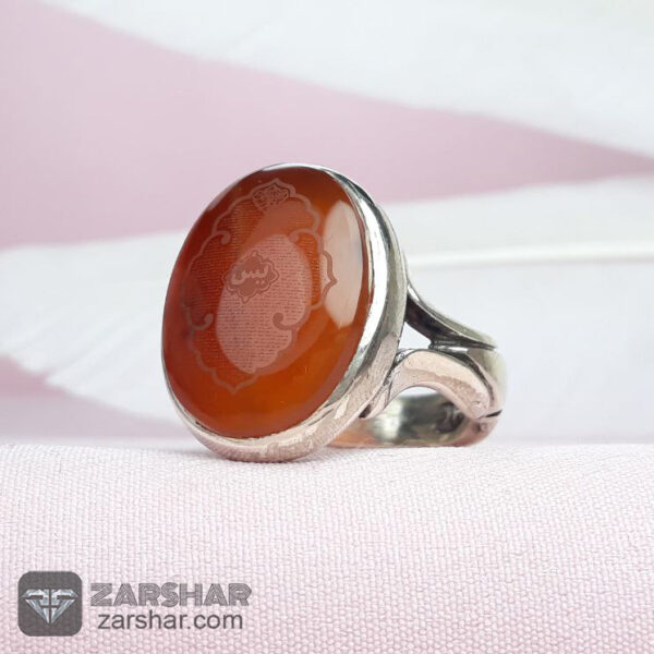 عکس انگشتر عقیق یمنی سرخ سوره یس