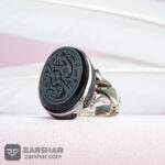 عکس انگشتر عقیق یمنی مشکی یا زینب کبری