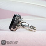 عکس انگشتر عقیق یمنی مشکی یا زینب کبری