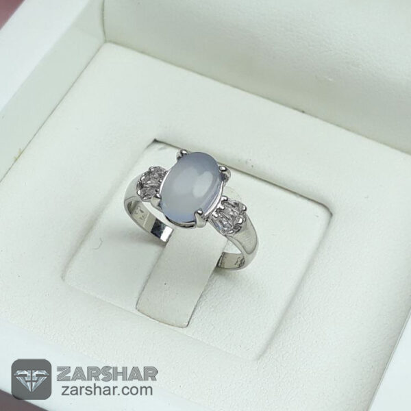 انگشتر عقیق یمنی کبود زنانه عکس انگشتر عقیق یمنی کبود زنانه