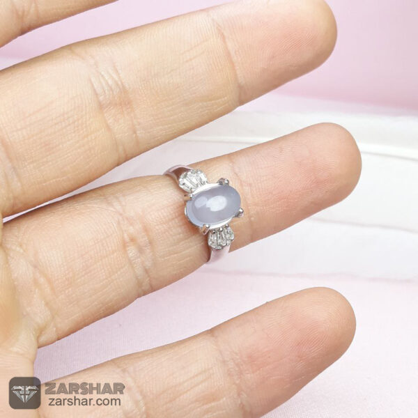 انگشتر عقیق یمنی کبود زنانه عکس انگشتر عقیق یمنی کبود زنانه