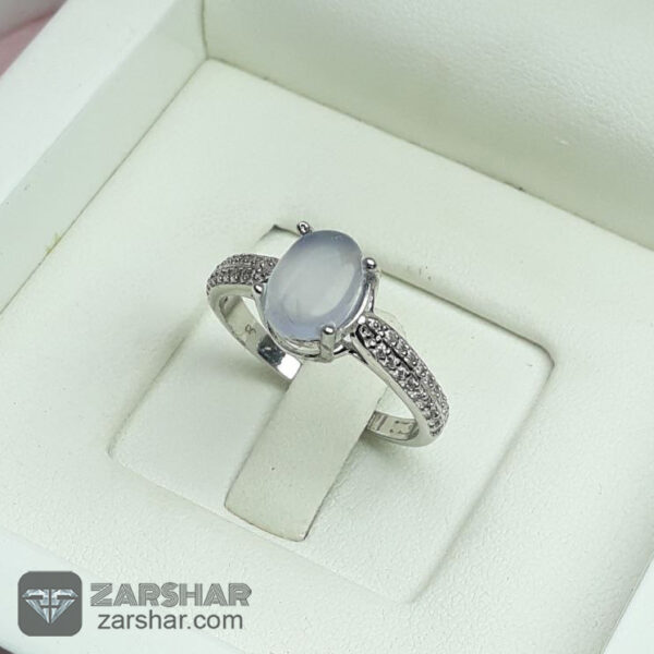 انگشتر عقیق یمنی کبود زنانه عکس انگشتر عقیق یمنی کبود زنانه