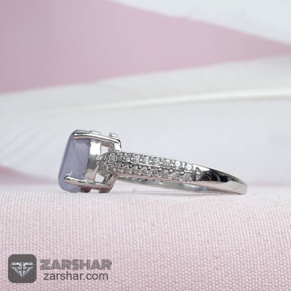 انگشتر عقیق یمنی کبود زنانه عکس انگشتر عقیق یمنی کبود زنانه