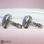 عکس انگشتر ست عقیق یمنی کبود