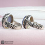 عکس انگشتر ست عقیق یمنی کبود