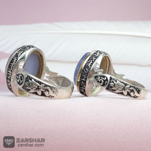 عکس انگشتر ست عقیق یمنی کبود