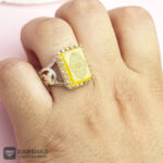 عکس انگشتر عقیق زرد طرح رهبری