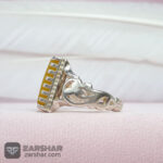 عکس انگشتر عقیق زرد طرح رهبری