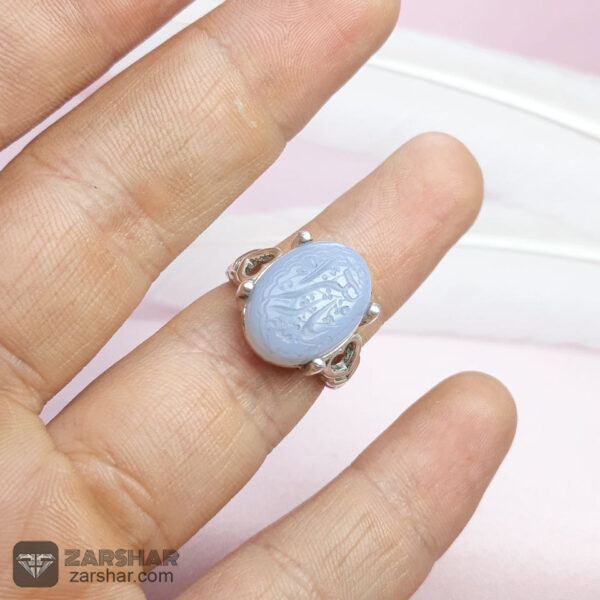 عکس انگشتر عقیق سوسنی خط یا زهرا