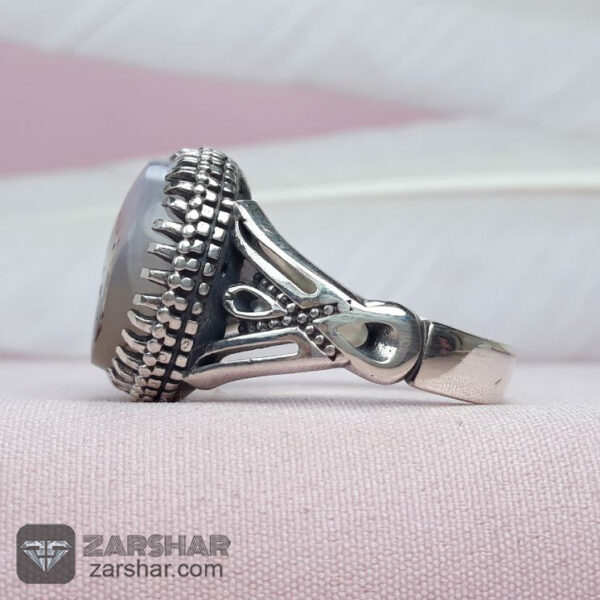 عکس انگشتر عقیق شجر طرح سردار