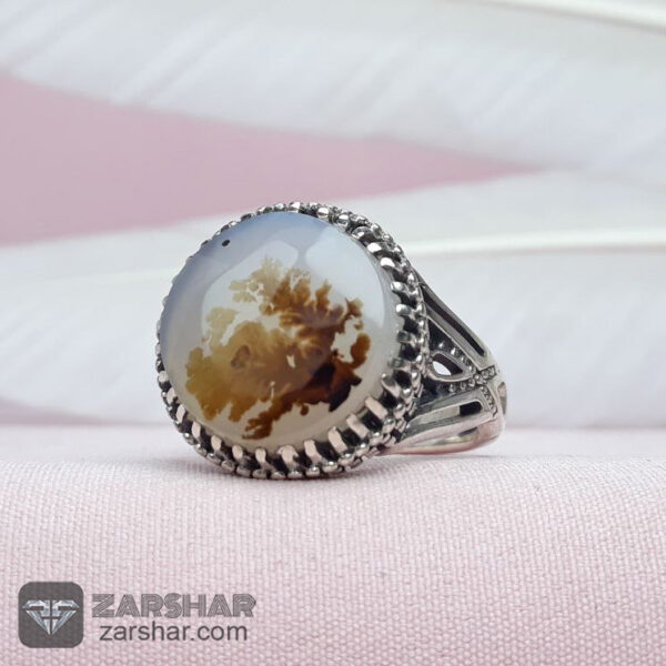 انگشتر عقیق شجر طرح سردار عکس انگشتر عقیق شجر طرح سردار