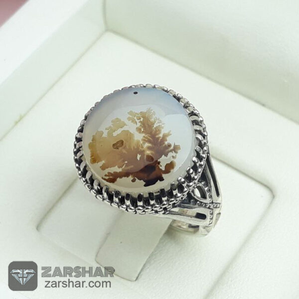 عکس انگشتر عقیق شجر طرح سردار