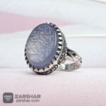 عکس انگشتر عقیق کبود خط یا فاطمه الزهرا