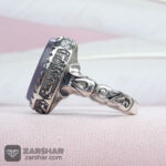 عکس انگشتر عقیق کبود خط یا فاطمه الزهرا