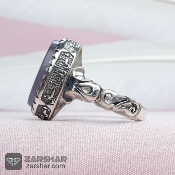 انگشتر عقیق کبود خط یا فاطمه الزهرا عکس انگشتر عقیق کبود خط یا فاطمه الزهرا