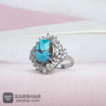 عکس انگشتر فیروزه نیشابوری زنانه