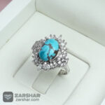 عکس انگشتر فیروزه نیشابوری زنانه