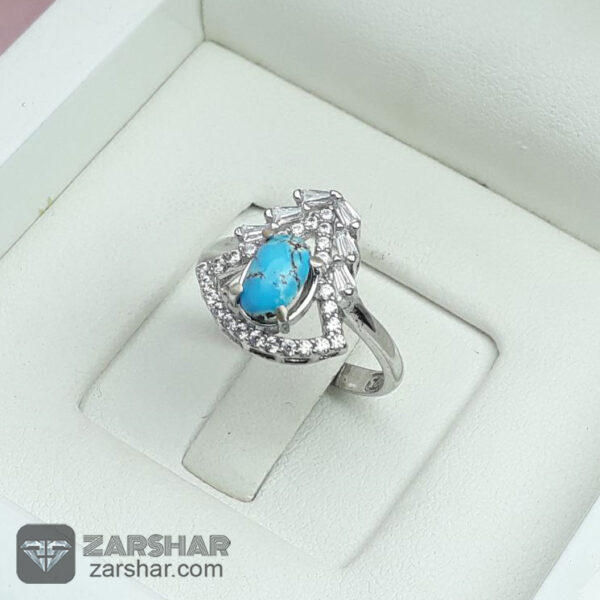 عکس انگشتر فیروزه نیشابوری زنانه