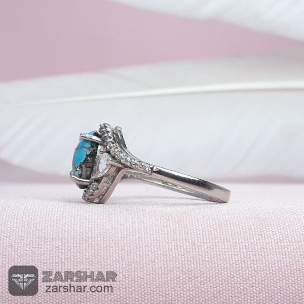 عکس انگشتر فیروزه نیشابوری زنانه