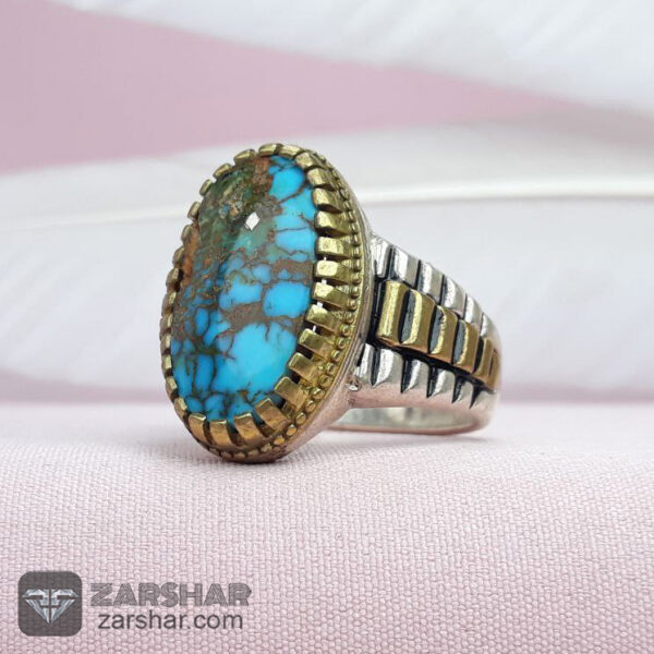 انگشتر فیروزه نیشابوری طرح رولکسی شجری عکس انگشتر فیروزه نیشابوری طرح رولکسی شجری