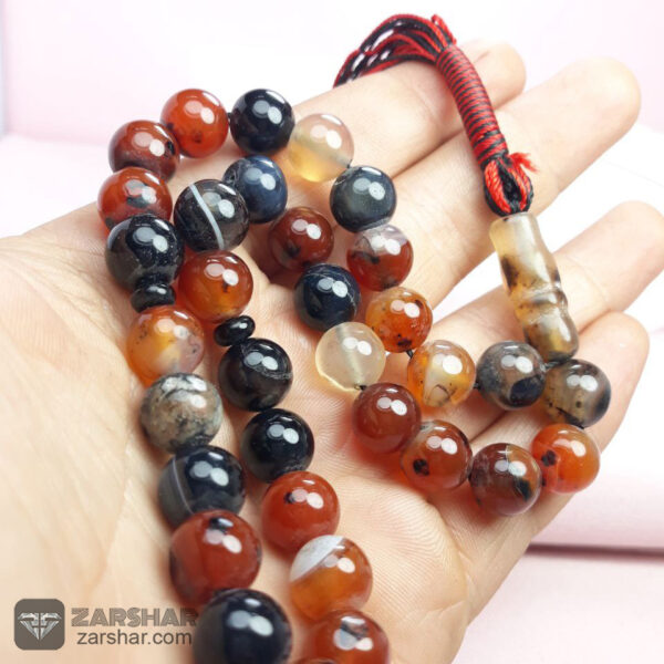 عکس تسبیح عقیق سلیمانی ۳۳ دانه