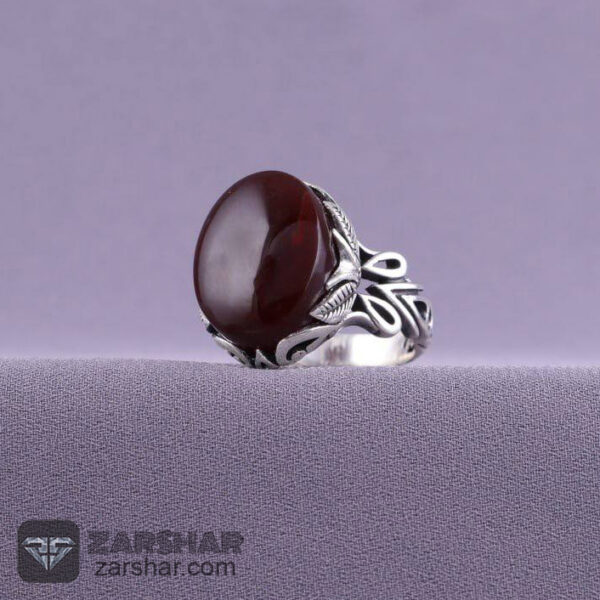 عکس انگشتر  عقیق سرخ یمنی