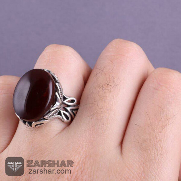 عکس انگشتر  عقیق سرخ یمنی