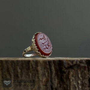 عکس انگشتر زنانه عقیق سرخ یا ابا عبدالله