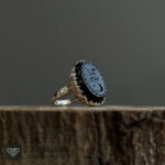 عکس انگشتر زنانه عقیق سیاه یا حسین