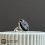 عکس انگشتر زنانه عقیق سیاه یا حسین