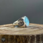 عکس انگشتر طرح نقطه فیروزه و درنجف