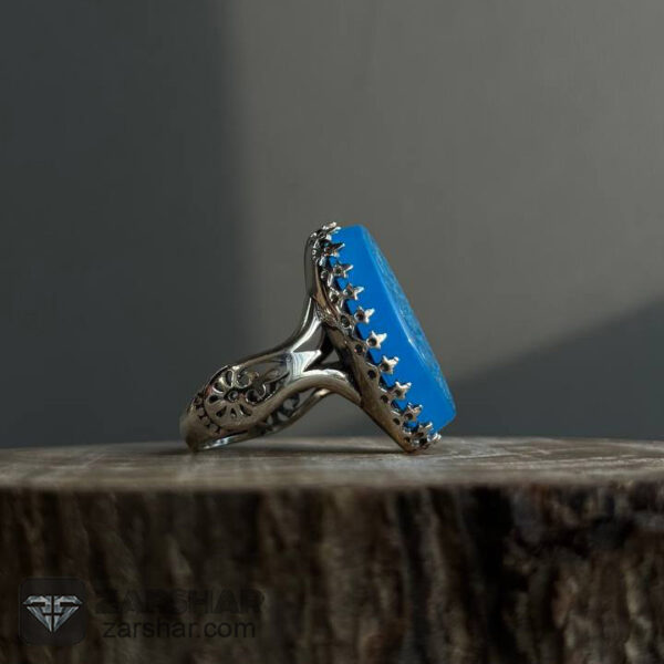 عکس انگشتر عقیق آبی حسین منی و انا من حسین