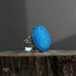 عکس انگشتر عقیق آبی حسین منی و انا من حسین