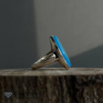 عکس انگشتر عقیق آبی یا ابا عبدالله