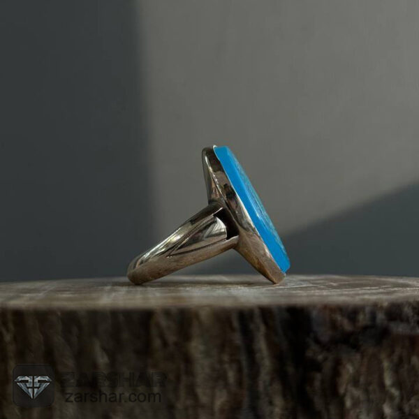 عکس انگشتر عقیق آبی یا ابا عبدالله