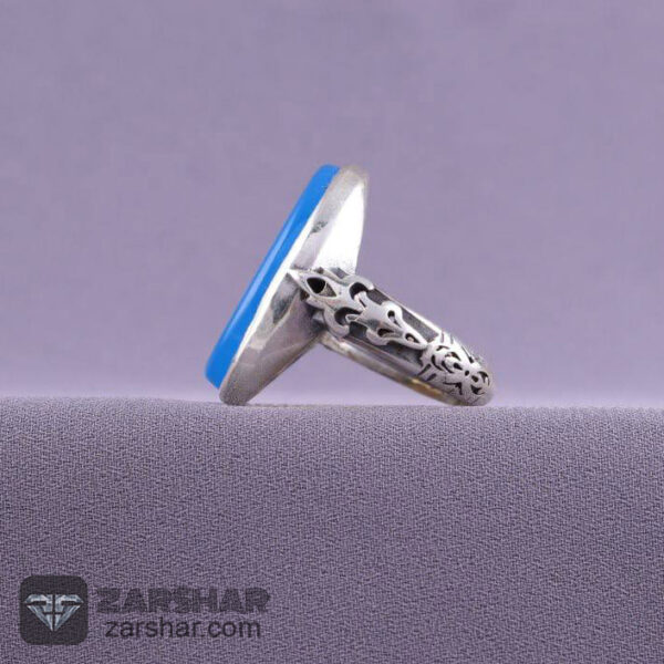 عکس انگشتر عقیق آبی یا فاطمه الزهرا