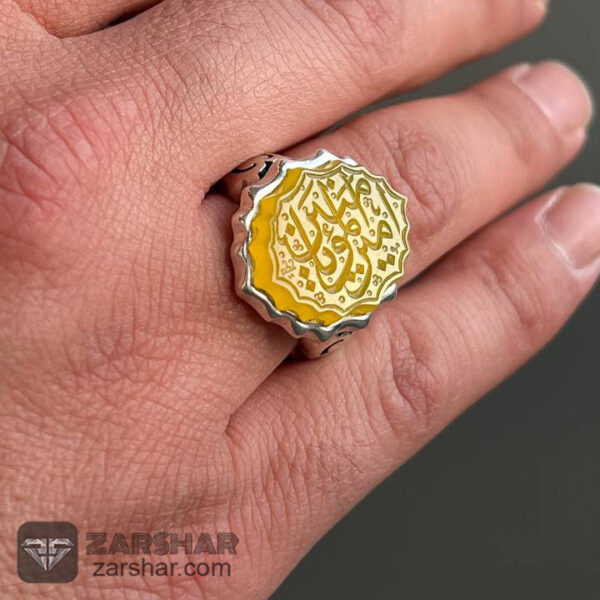عکس انگشتر عقیق زرد خراسانی یا امیر المومنین